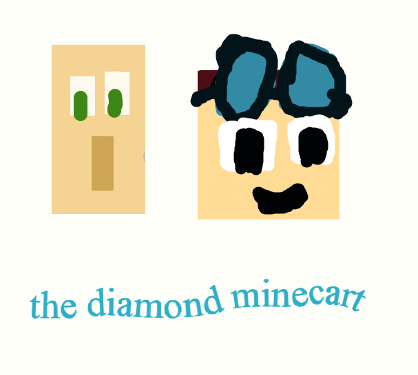the diamond minecart drawing by rainbowraven32 on DeviantArt