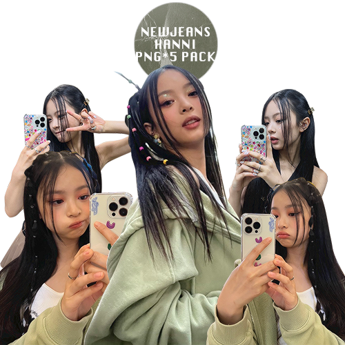 Newjeans Hanni avocado selfie png*5pack by myloststars on DeviantArt