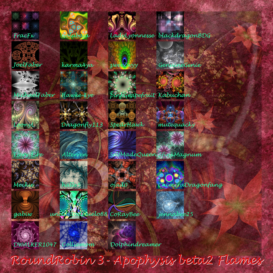 RR3 Apophysis 2.08b2 Flamepack by Fractal-Resources