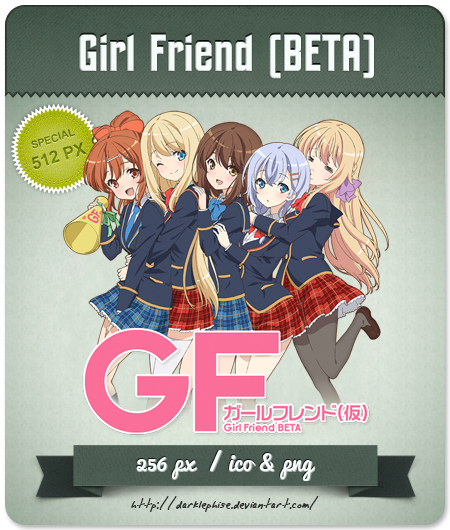 Girl Friend (BETA) - Anime Icon by Darklephise on DeviantArt Girl Friend (BETA) - Anime Icon by Darklephise on DeviantArt