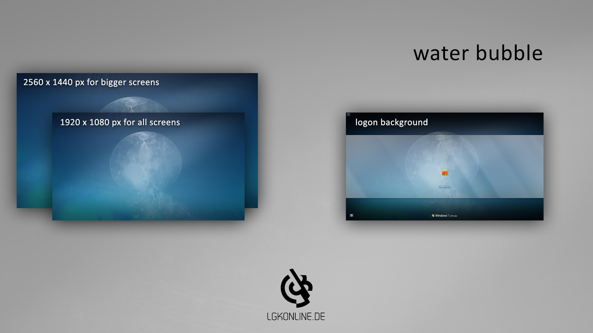 Water bubble - Wallpaper and logon background by lgkonline