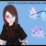 MMD Glasses Dragon And Fire DL