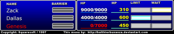 Final Fantasy VII Battle Menu by Kyouseme-Arasaki on DeviantArt