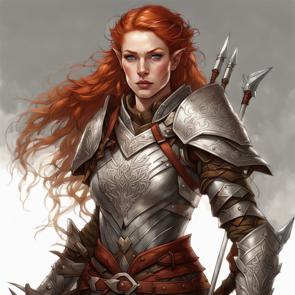 Rpg Token Fighter Elf Female Red Warrior R20 VTT by free-pingu on ...
