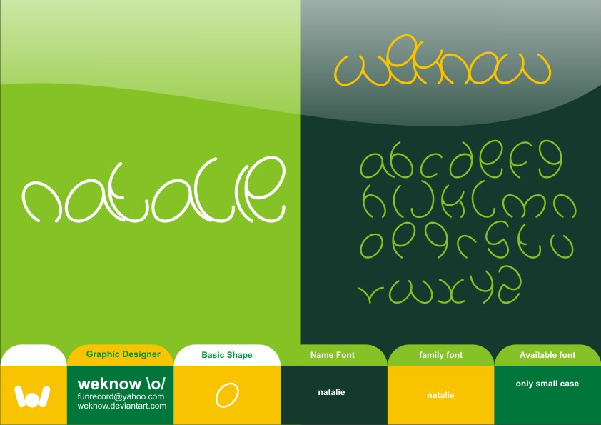 natalie font by weknow