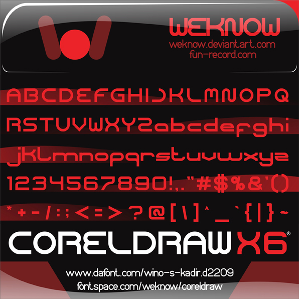 coreldraw font by weknow