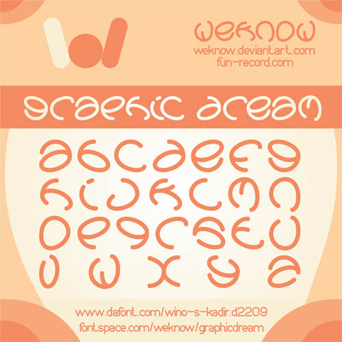 graphic dream font by weknow