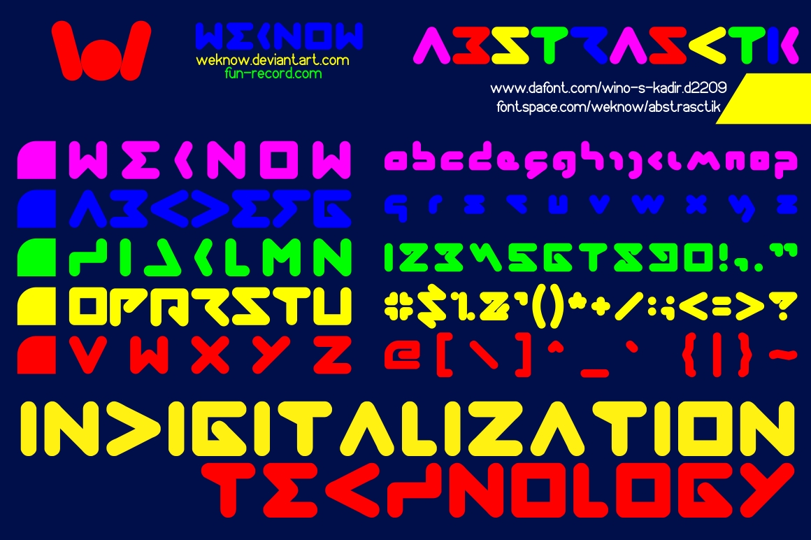 abstrasctikfont_byweknow