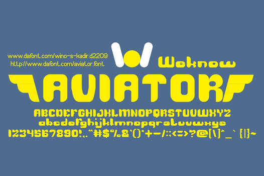 aviator font