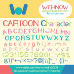 cartoon character font by weknow