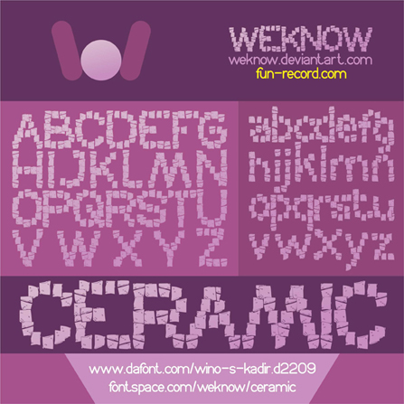 Ceramic font by weknow