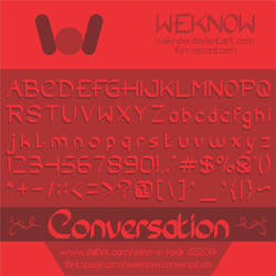 conversation font by weknow