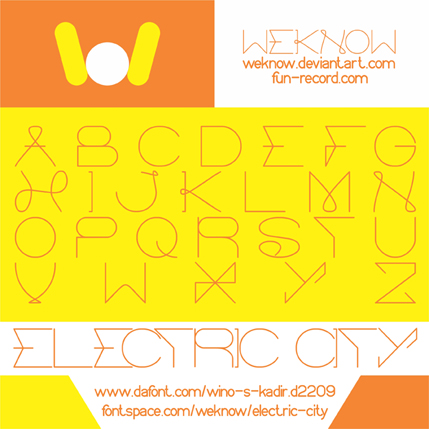 electric city font by weknow