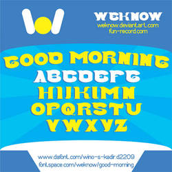 Good Morning font by weknow