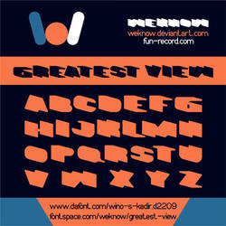 Greatest View font by weknow