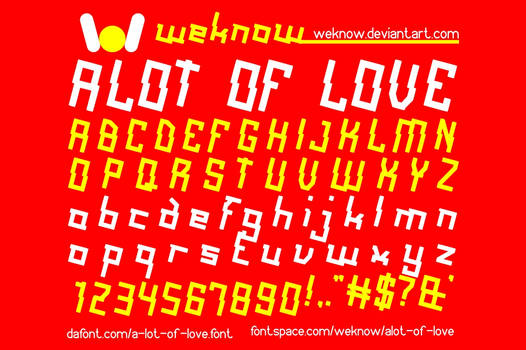 Alot Of Love font