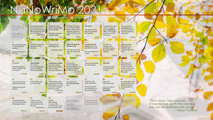 2021 NaNoWriMo Calendar