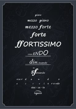 Poster with musical theory