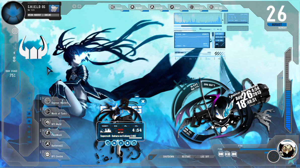 Brs Black Gold Saw Rainmeter By Greyfith On Deviantart