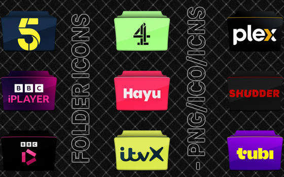 Video Streaming Sites + Apps Folder Icons pack 3