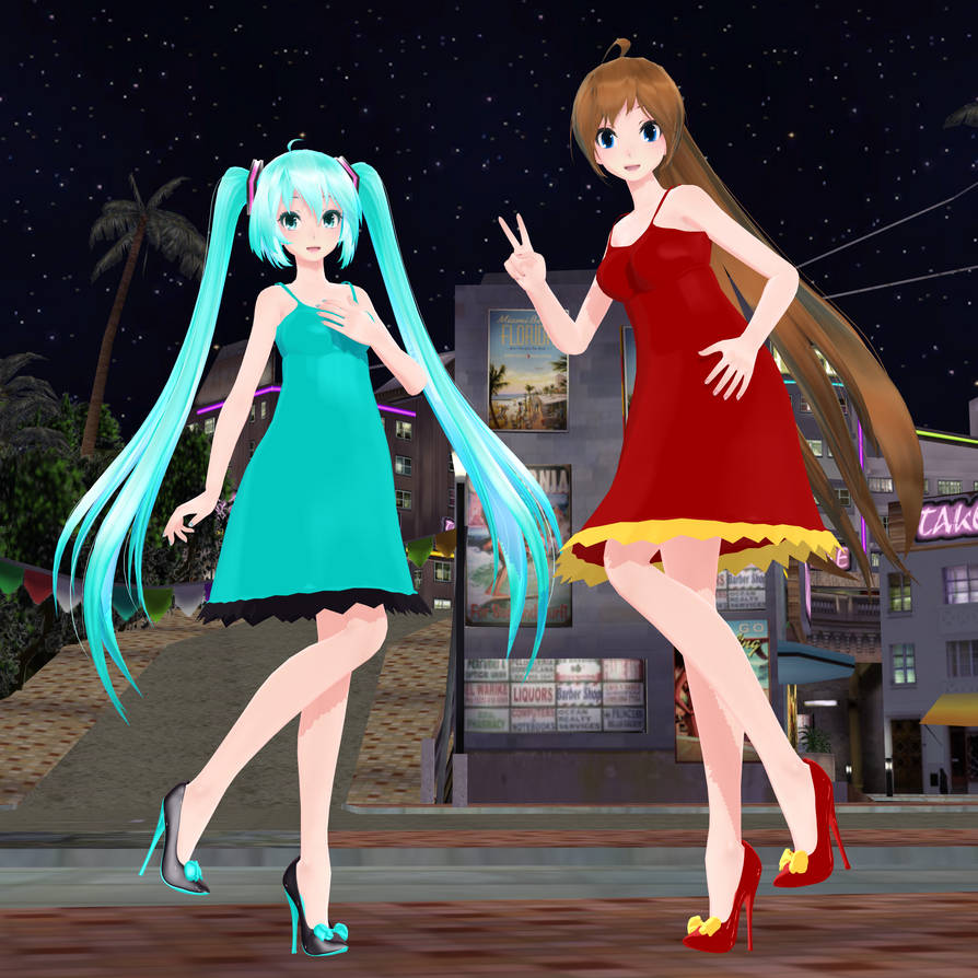 [MMD DL] TDA + WYKP Night Dress Miku and Amy by Mario-and-Sonic-Guy on ...