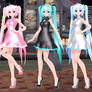 [MMD DL] TDA + WYKP Keyhole Dress Miku Pack