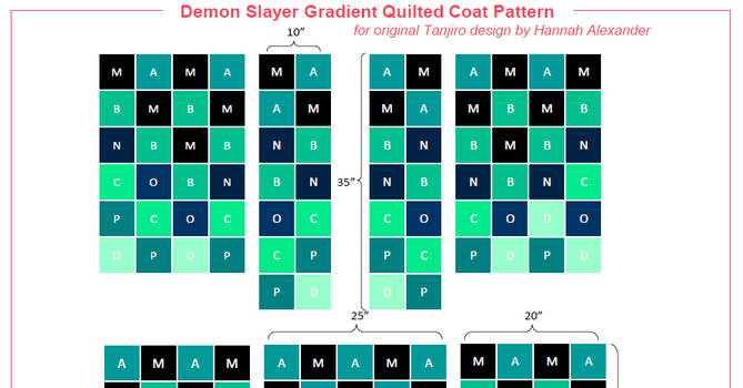 Tanjiro overcoat cosplay color guide