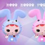 Blue and Pink Bunny