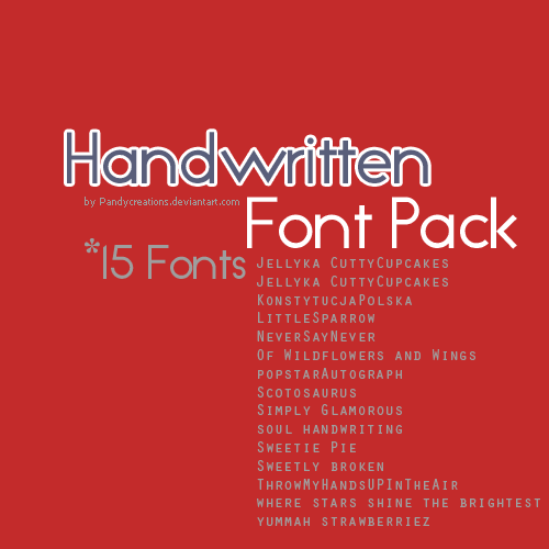 15 Handwritten Fonts - Font Pack