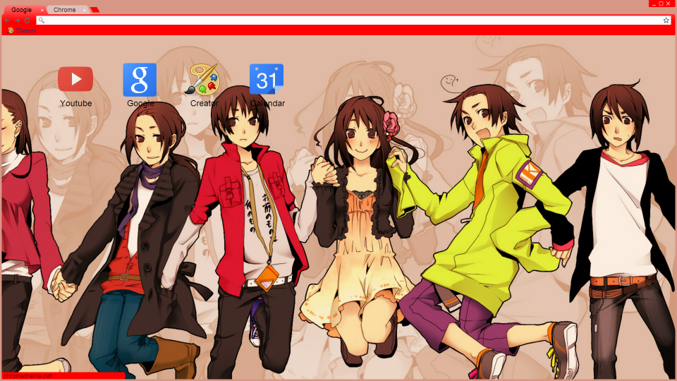 Hetalia-Axis Powers: Asia Google Chrome Theme