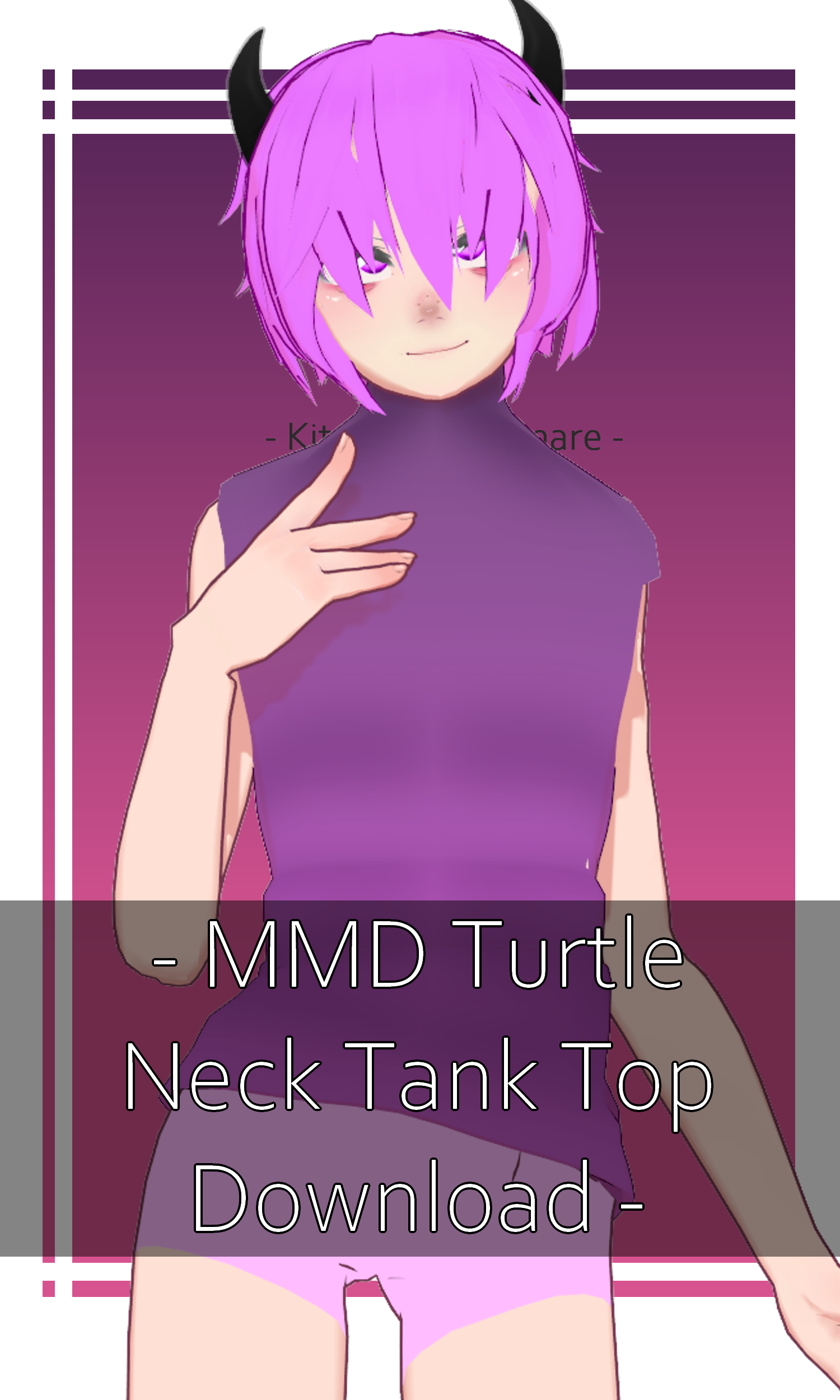 [PMX Part] Simple Male Turtleneck Tank Top - DL by KitsuneNoKiba on ...