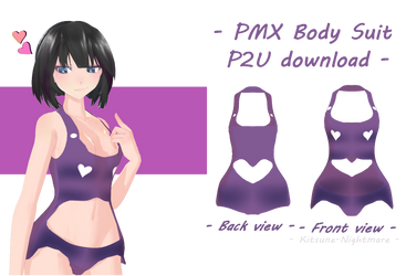 [ PMX Part - P2U ] Cute Body Suit - DL