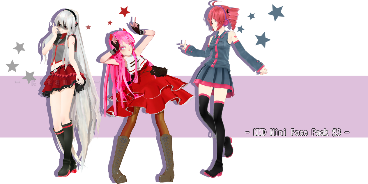 [MMD] Pose Pack #8 - DL - by KitsuneNoKiba on DeviantArt