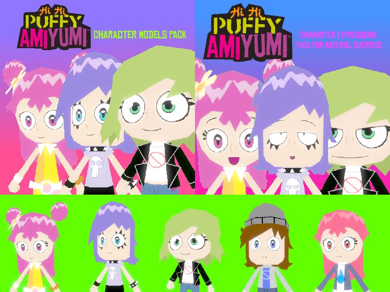 Sfm Hi Hi Puffy Amiyumi Char And Expression Pack By