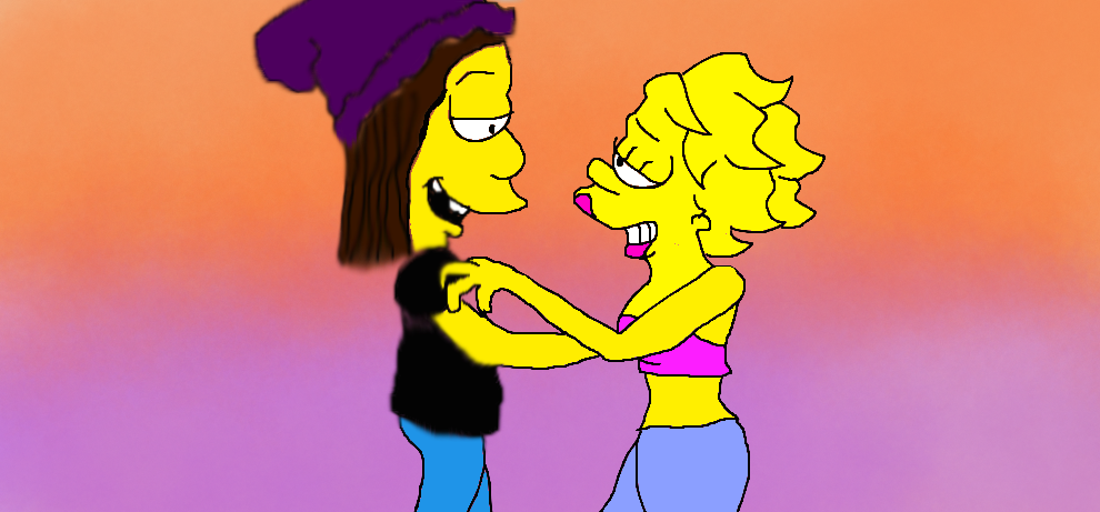 Teenage Lisa Simpson and Jimbo Jones by ArtsyMona on DeviantArt