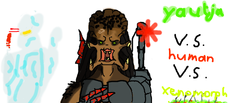 yautja vs human vs xenomorph by julianraptor on DeviantArt