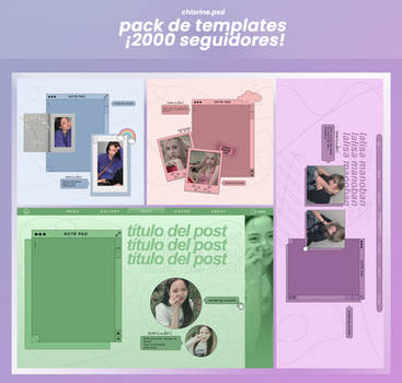 PACK! 4 TEMPLATES by Chlorine.psd