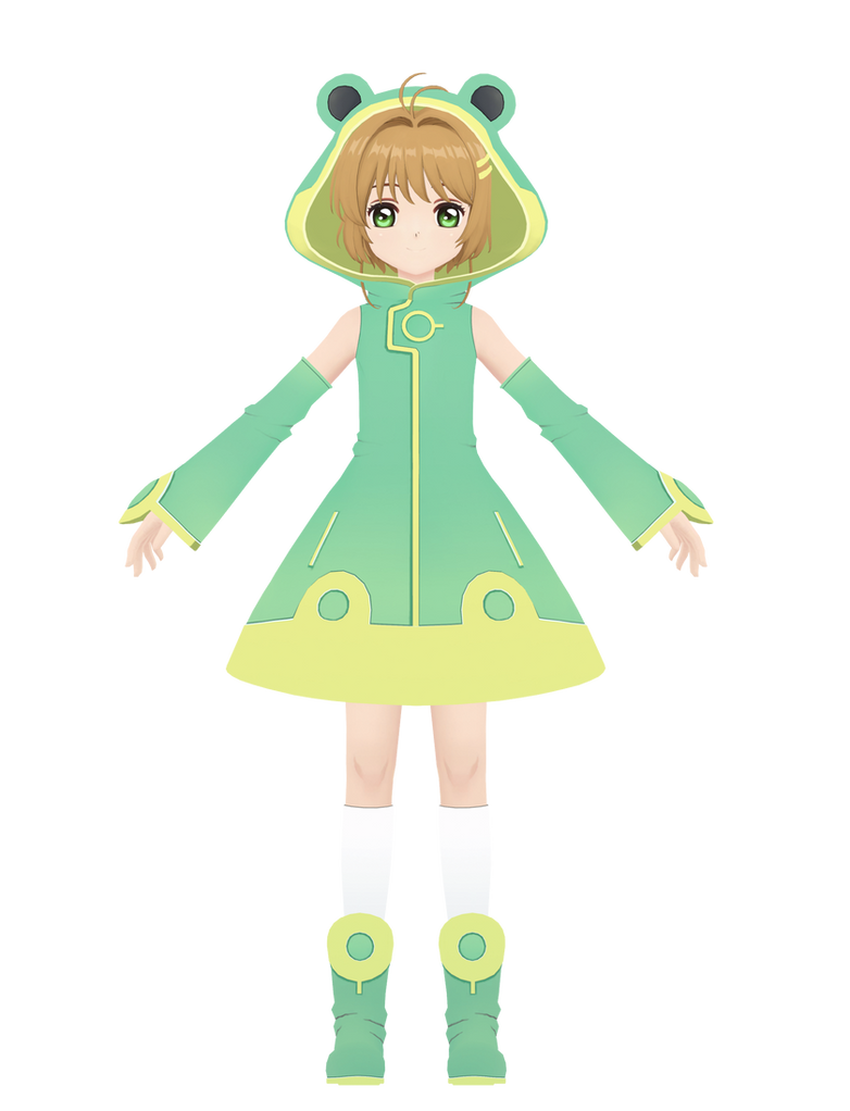 Froggy Raincoat Sakura - DL by purinmods on DeviantArt