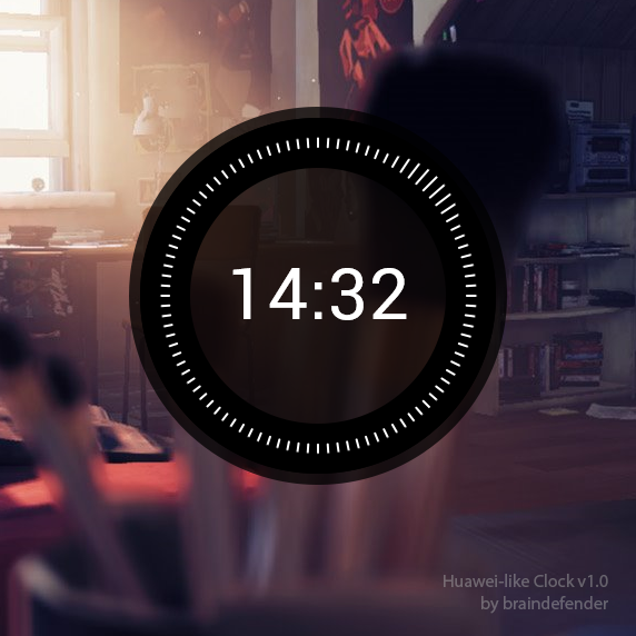 -011 Huawei-like Clock for Rainmeter