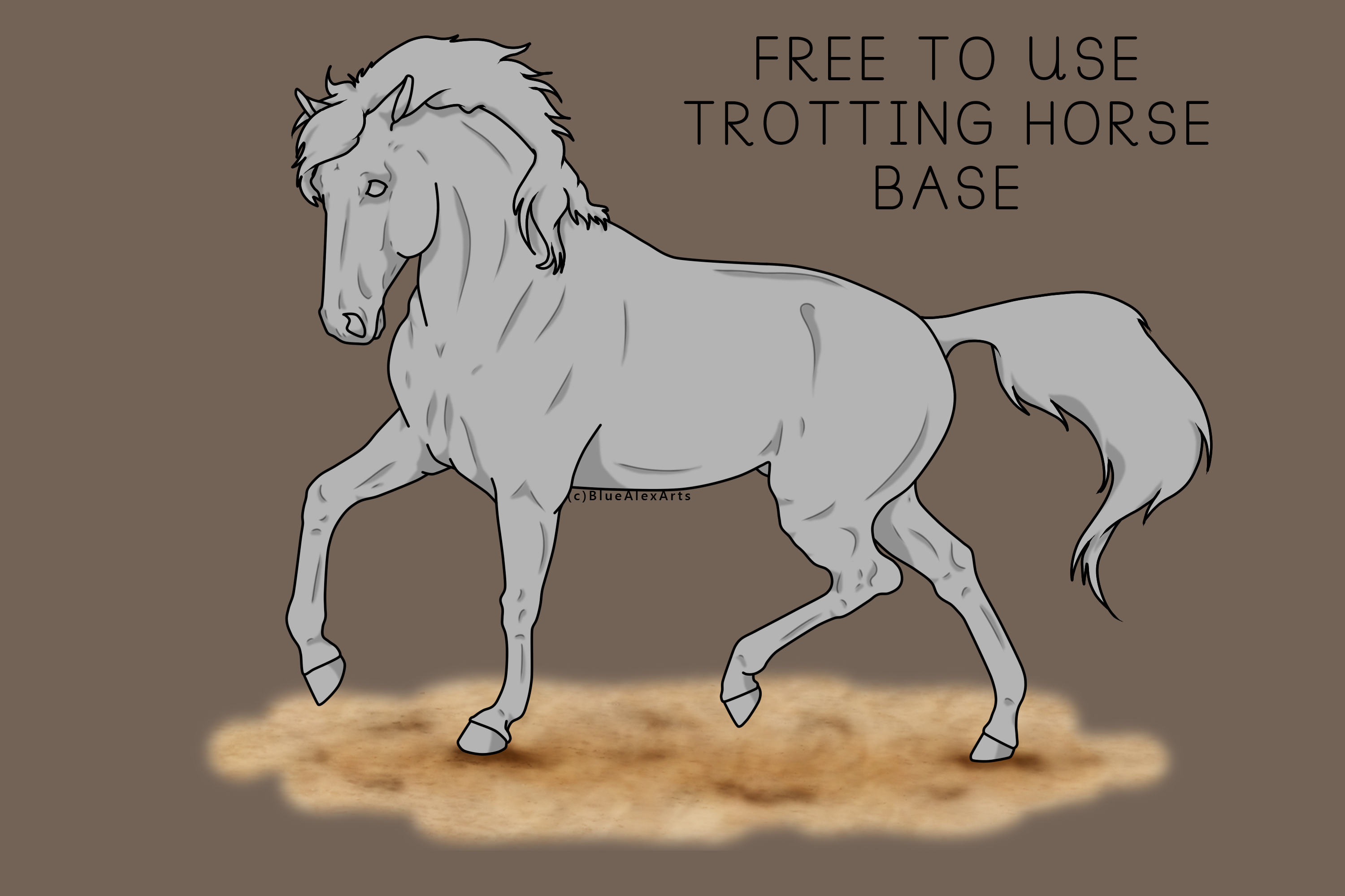 P2U - TROTTING HORSE BASE by BlueAlexArts on DeviantArt