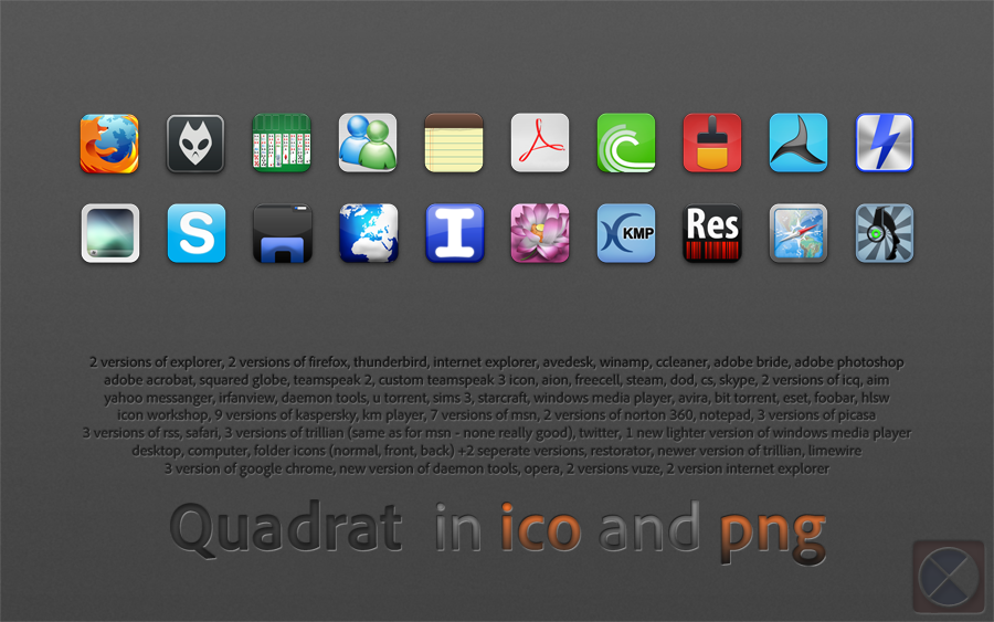 Quadrat icons