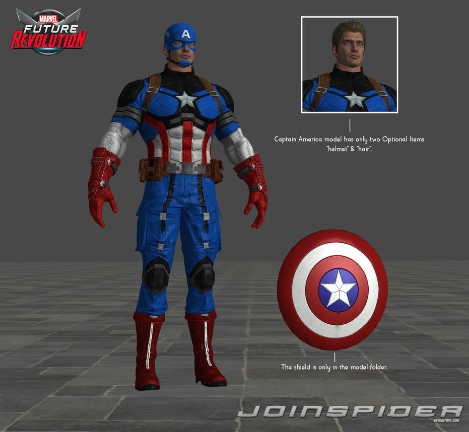 DL XPS Models: Captain America (Default) - MFR by JoinSpider on DeviantArt