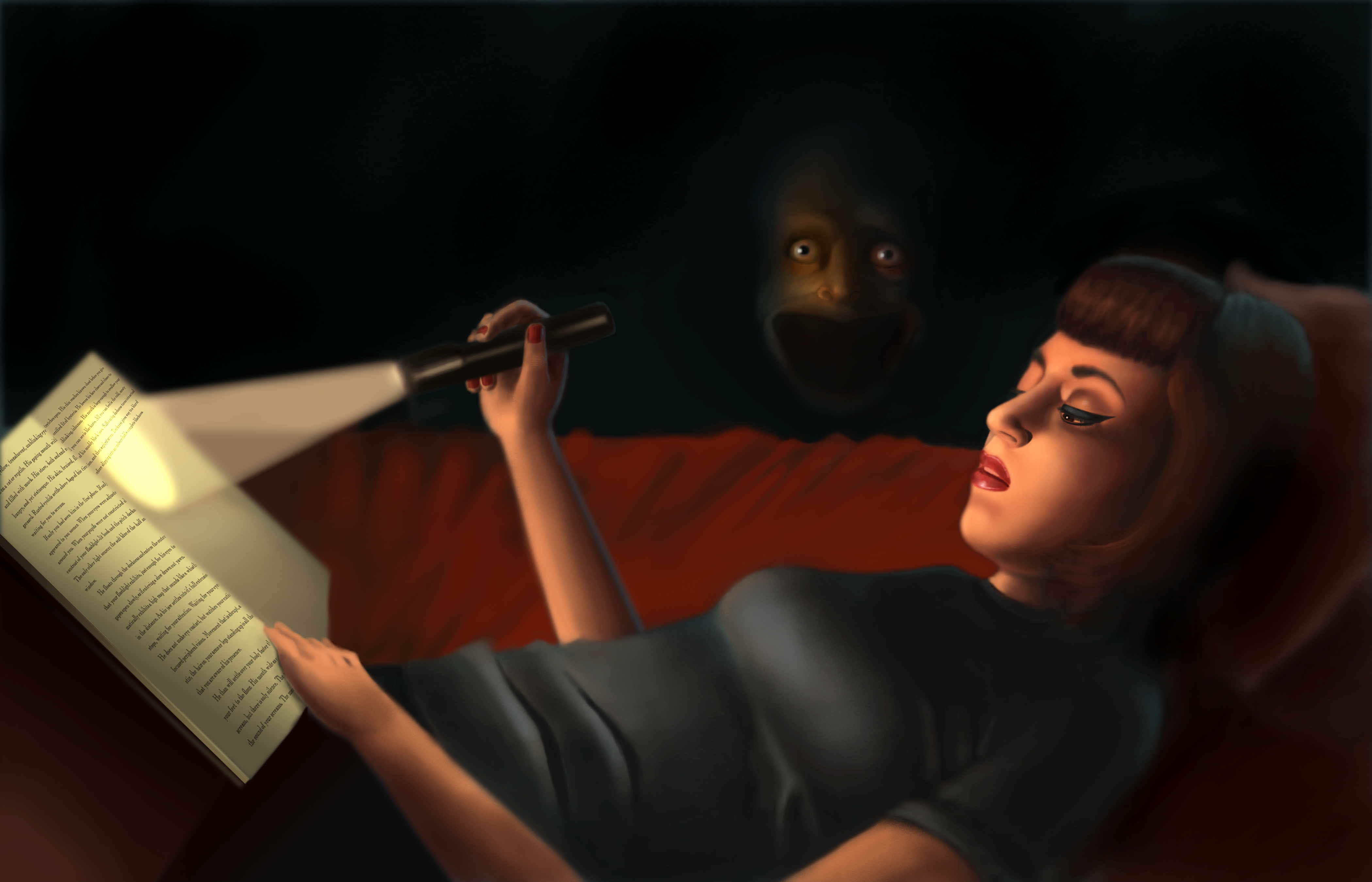 Flashlight Reading by buriedinadream on DeviantArt