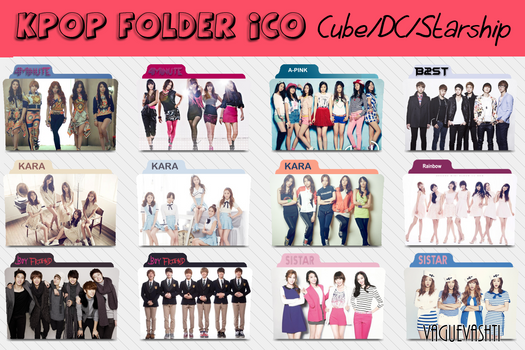 KPOP Folder Icons - DSP CUBE STARSHIP (Pack)