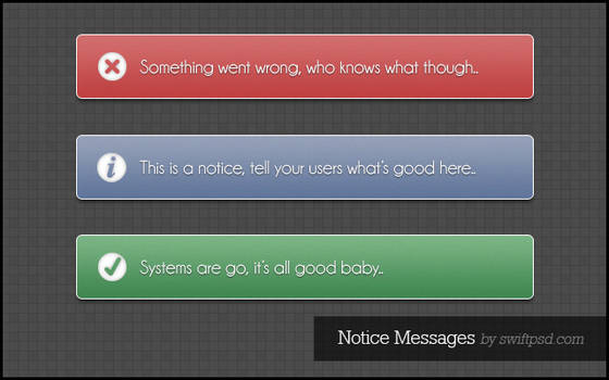 Notice Messages - PSD -