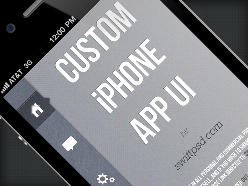 Custom iPhone App UI - PSD -