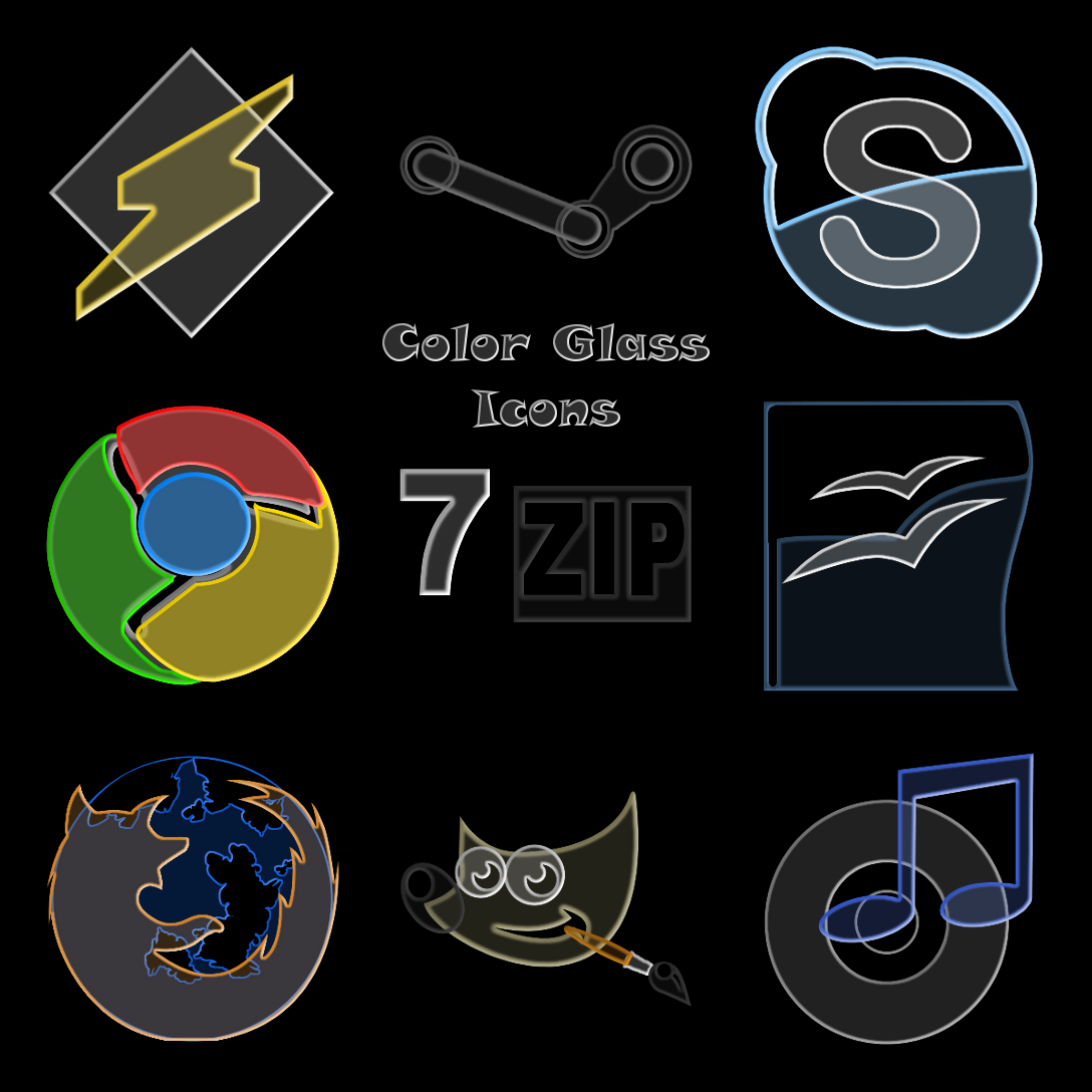 Color Glass Icons