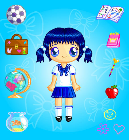 Sapphire Schoolgirl Doll