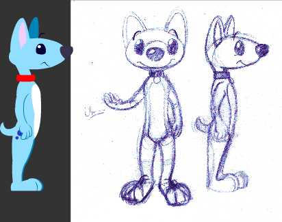 Blue Dog Walks by Brir on DeviantArt