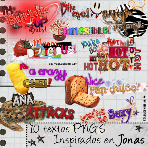 .-10 textos PNG